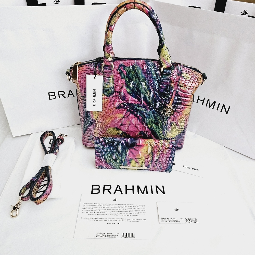 Brahmin Desire Melbourne Duxbury Satchel w/Ady Wallet